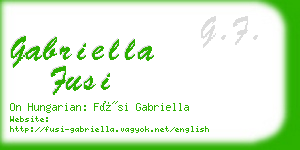 gabriella fusi business card